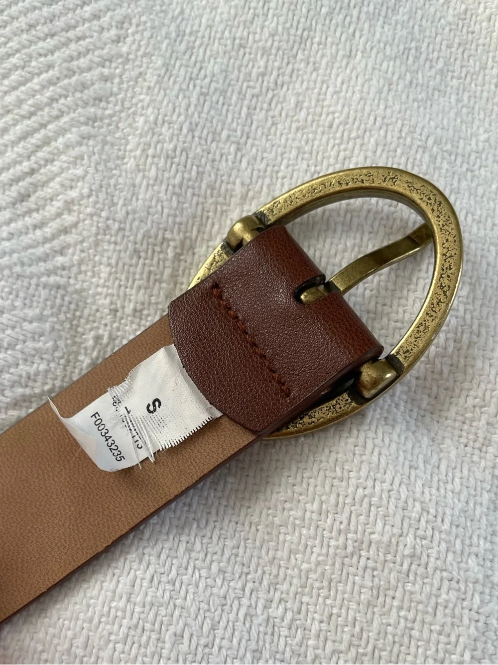 Target Brown Faux Leather Belt with Oval Buckle